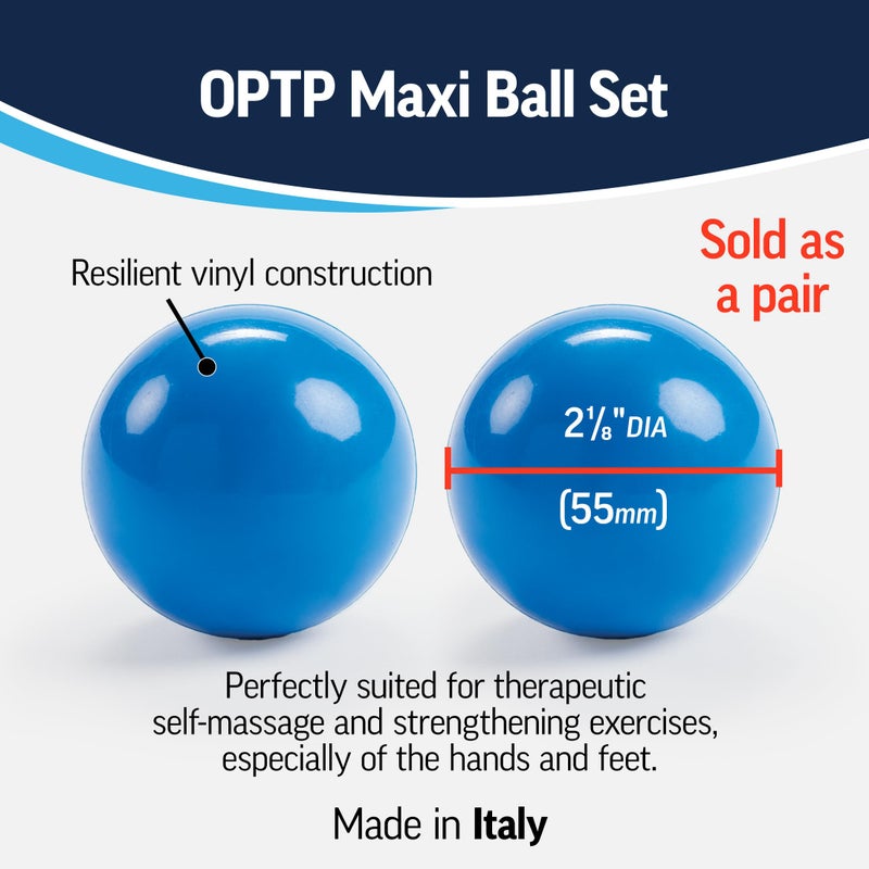 OPTP Maxi Balls Self-Massage Ball Set for Therapy and Strength Exercises, Hand and Foot Roller to Relieve Tension and Rehydrate Connective Tissue - Image 3